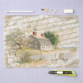 Petite Maison de Plage French Script Decoupage Seidenpapier (Handwerk)
