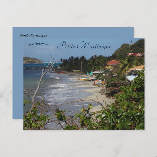 Petite Martinique Beach Postkarte (Vorne/Hinten)