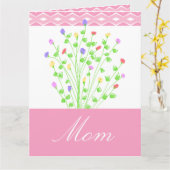 Petite Mini Künstlerisch Floral Karte (Gelbe Blume)