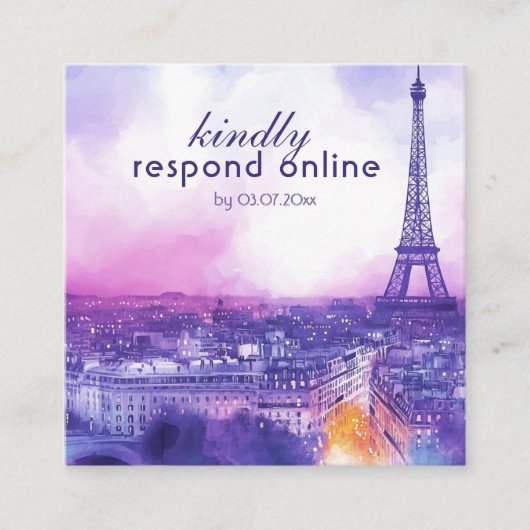 Petite Online Reply Request Amour Éternel  Begleitkarte (Vorderseite)