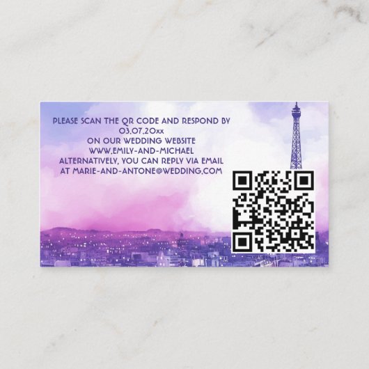 Petite Online Reply Request Amour Éternel Begleitkarte (Rückseite)