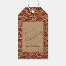 Petite Poinsettia Personalisierte Weihnachtsgesche Geschenkanhänger