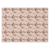 Petite Roses In Shades Of Ivory And Gold Tischdecke (Vorderseite (Horizontal))