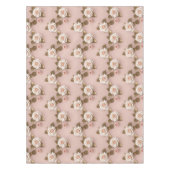 Petite Roses In Shades Of Ivory And Gold Tischdecke (Vorderseite)
