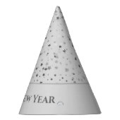 Petite Silver Stars Happy New Year Party Hat Partyhütchen (Rechts)
