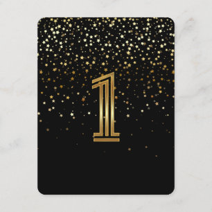 Petite Stars Tischnummer Card - 1 Startnacht