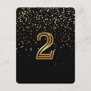 Petite Stars Tischnummer Card - 2 Sterne Nacht