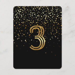 Petite Stars Tischnummer Card - 3 Sterne Nacht