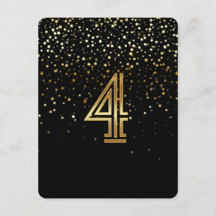 Petite Stars Tischnummer Card - 4 Sterne Nacht