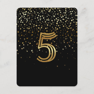 Petite Stars Tischnummer Card 5 Starry Night