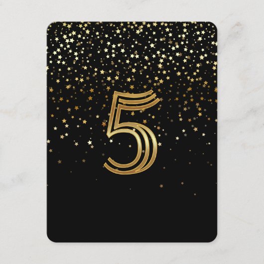 Petite Stars Tischnummer Card 5 Starry Night (Vorderseite)
