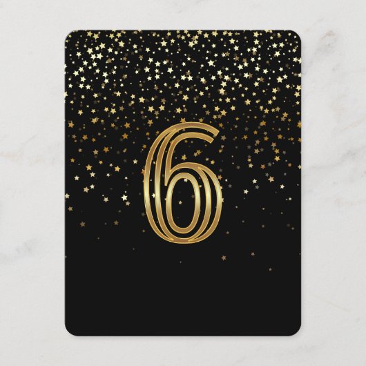 Petite Stars Tischnummer Card-6 Starry Night (Vorderseite)