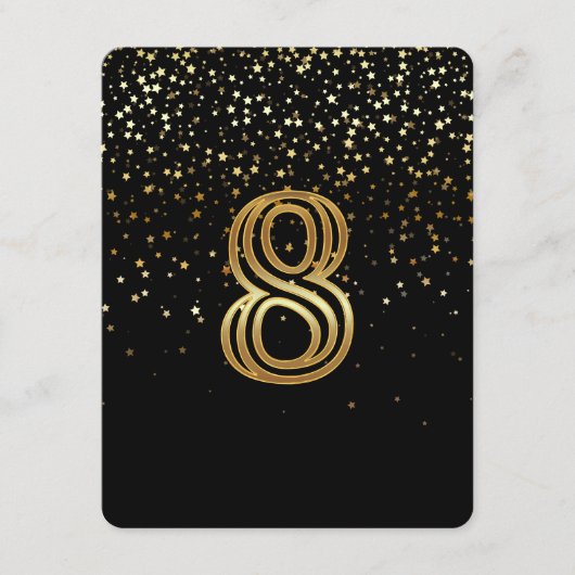 Petite Stars Tischnummer Card-8 Starry Night (Vorderseite)