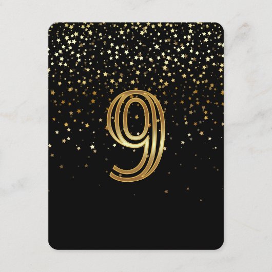 Petite Stars Tischnummer Card-9 Starry Night (Vorderseite)