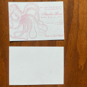 Petite Vintag Octopus Geburtserklärung für Mädchen Dankeskarte