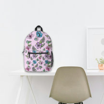 Petite Watercolor Blume Individuelle Name Rucksack