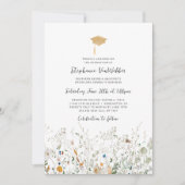 Petite Wildblume Abschluss Celebration Einladung (Vorderseite)