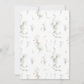 Petite Wildblume Abschluss Celebration Einladung (Rückseite)