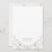 Petite Wildblume Arch Wedding Einladung (Rückseite)