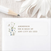 Petite Wildblume Hochzeit Rücksendeadresse (Insitu)