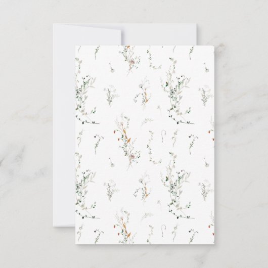 Petite Wildblume Monogram Save the Date (Rückseite)