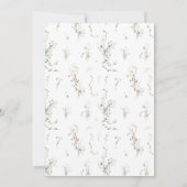 Petite Wildblume Monogram Wedding Einladung (Rückseite)