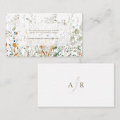 Petite Wildblume UAWG Hochzeitswebseite Begleitkarte (Vorne/Hinten)