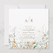 Petite Wildblume Wedding Einladung (Vorderseite)