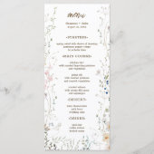Petite Wildblume Wedding Menükarte (Vorderseite)