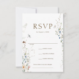 Petite Wildblume Wedding RSVP Karte
