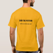 Petitions-T-Shirt -- Le Grande Yellow T-Shirt (Rückseite)