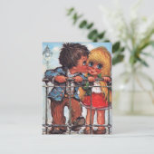 Petits Poulbots à Paris Postkarte (Stehend Vorderseite)