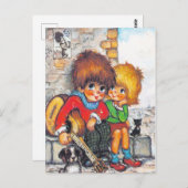 Petits Poulbots musiciens Postkarte (Vorne/Hinten)