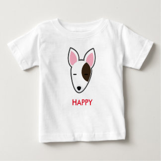 Petory Bullterrier-glückliches Kind Baby T-shirt