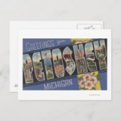 Petoskey, Michigan - Große Buchstabenszenen Postkarte (Vorne/Hinten)