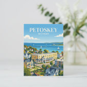 Petoskey Michigan Postkarte (Stehend Vorderseite)