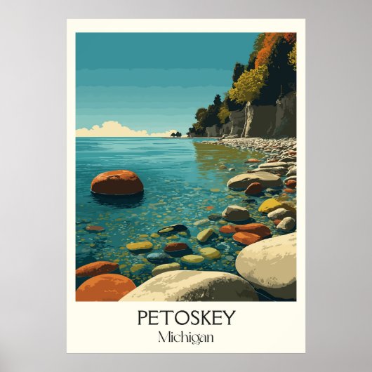 Petoskey Michigan Vintager See Poster (Vorne)