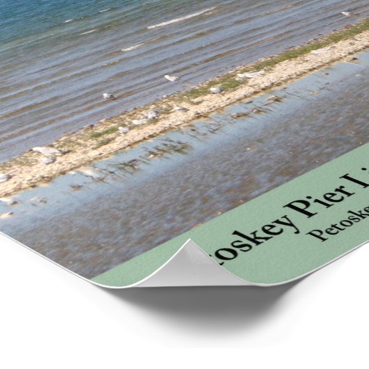 Petoskey Pier Light - Michigan Poster (Ecke)