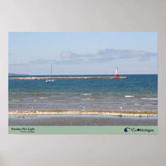Petoskey Pier Light - Michigan Poster (Vorne)