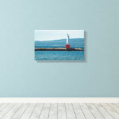 Petoskey Pierhead Lighthouse, Petoskey, Michigan Leinwanddruck (Insitu (Holzboden))