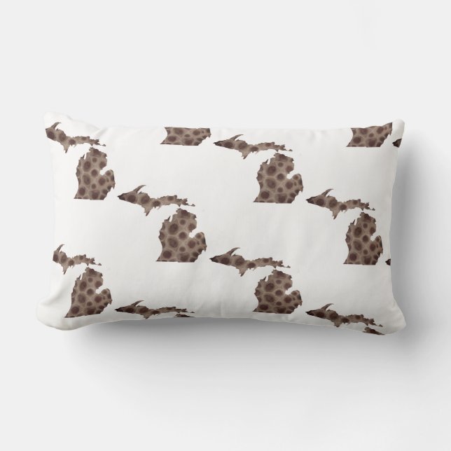 Petoskey-Steine-Muster Lendenkissen (Vorderseite)