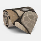 Petoskey Stone Abstrakt Krawatte (Gerollt)