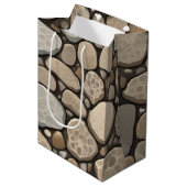 Petoskey Stone Abstrakt Mittlere Geschenktüte (Vorderseite Schrägansicht)