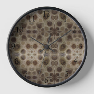 Petoskey Stone Braunsteinmuster Uhr