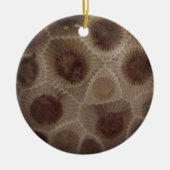 Petoskey Stone Keramik Ornament (Vorne)