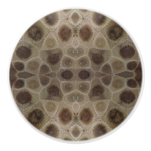 Petoskey Stone Keramikknauf (Vorderseite)