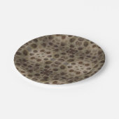 Petoskey Stone michigan Staat steinfossil Pappteller (Schrägansicht)