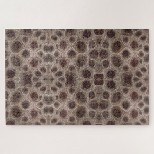 Petoskey Stone michigan Staat steinfossil Puzzle (Horizontal)