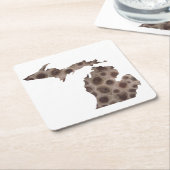 Petoskey Stone michigan Staat steinfossil Rechteckiger Pappuntersetzer (angewinkelt)