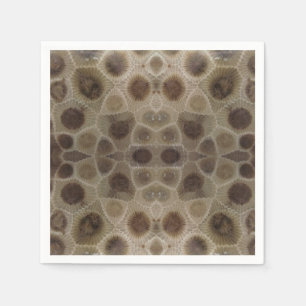 Petoskey Stone michigan Staat steinfossil Serviette